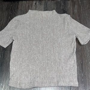 Zara Cream vertical striped top